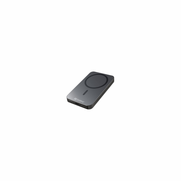 Sandberg Mag Wireless Powerbank 5000 mAh ALU, černá