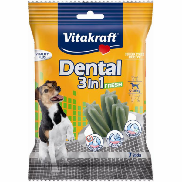 VITAKRAFT Dental Fresh 3in1 S - pamlsek pro psa - 120 g
