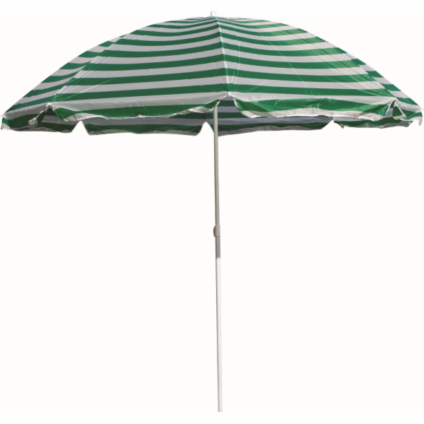 Slunečník plážový 230 cm zelené pruhy