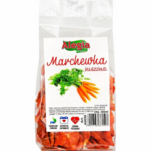 ALEGIA Dried carrots - lahůdka pro hlodavce a králíky - 60g