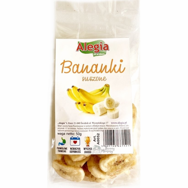 ALEGIA Dried bananas - lahůdka pro hlodavce a králíky - 60g