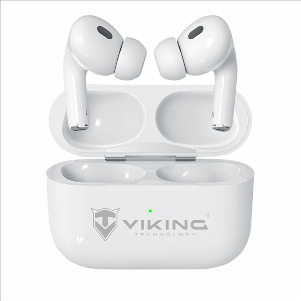 Viking bluetooth sluchátka s mikrofonem VPRORT, bílá