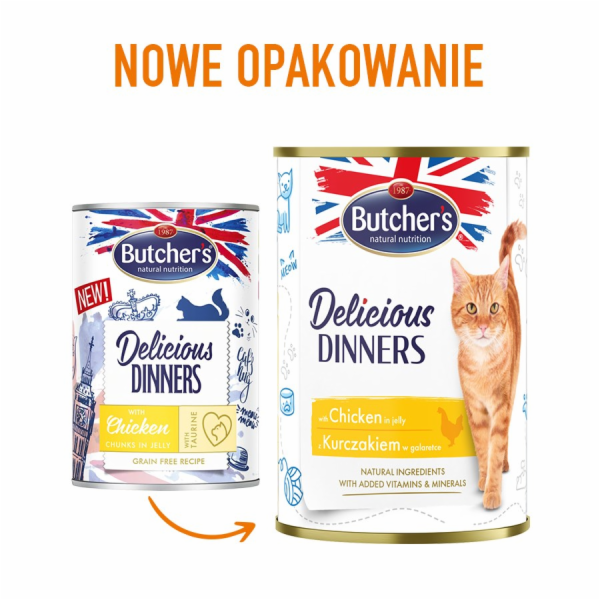 BUTCHER S Delicious Dinners Chicken Jelled Pieces - mokré...