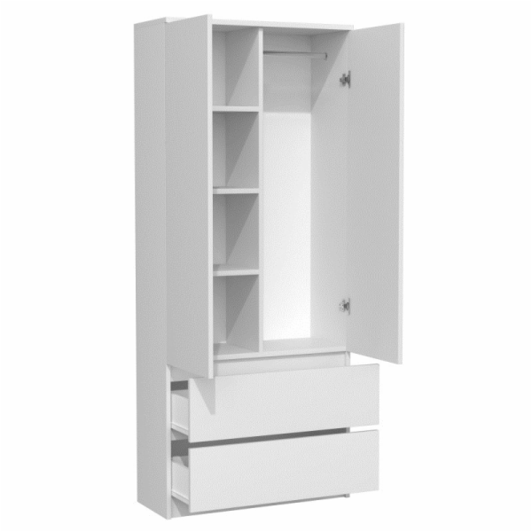 Topeshop SZAFA MALWA B skříň/skříň do ložnice 5 polic 2 d...