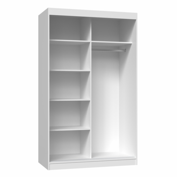 Topeshop IGA 120 BIEL C KPL skříň/šatník do ložnice 7 pol...