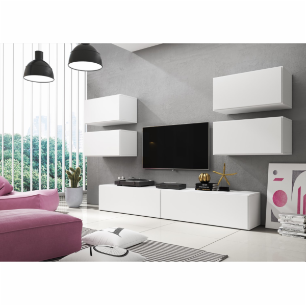 Cama obývací sestava nábytku ROCO 2 (2xRO1 + 4xRO3) bílá/...