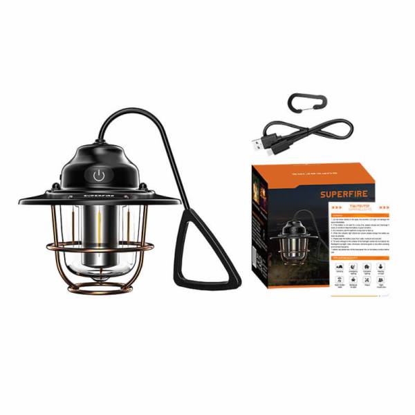 Kempingová lampa Superfire T60, 2,5W, 1000mAh