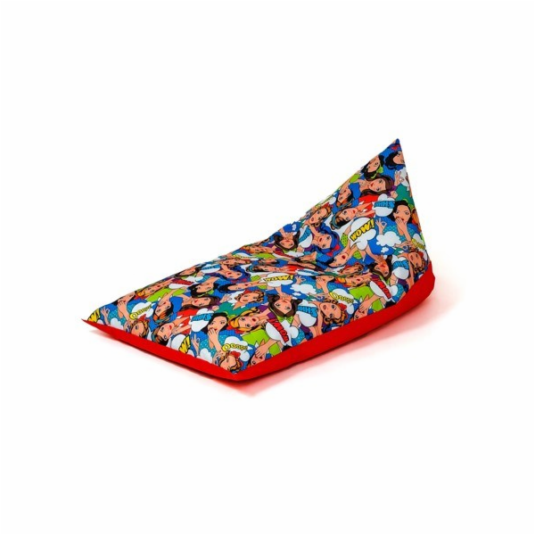 Sako sack pouffe Matrace potisk-červená XXL 160 x 80 cm