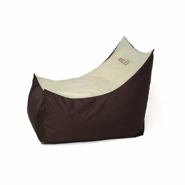 Tron hnědo-krémová Sako taška pouffe XXL 140 x 90 cm