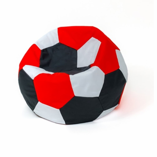 Sako bag pouffe míč bílo-černo-červený L 80 cm