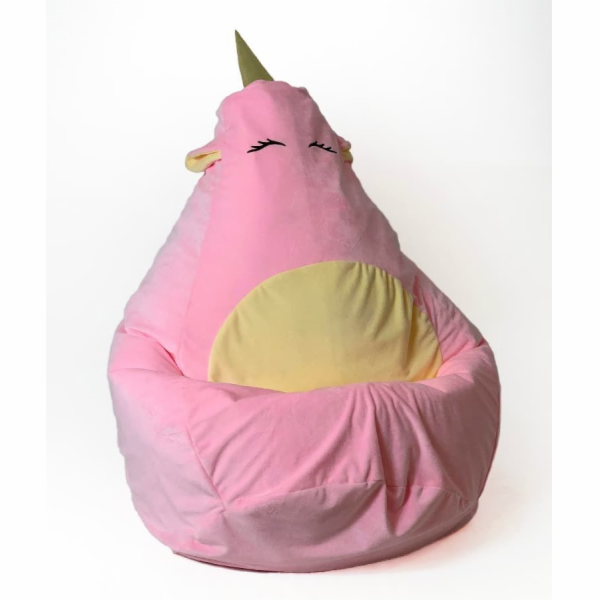Jednorožec růžový XL 130 x 90 cm Taška Sako pouffe