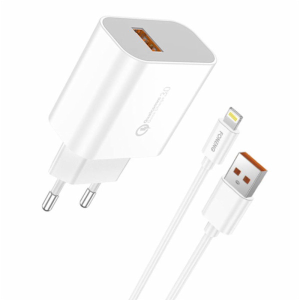Rychlonabíječka Foneng 1x USB QC3.0 EU46 18W + kabel USB ...