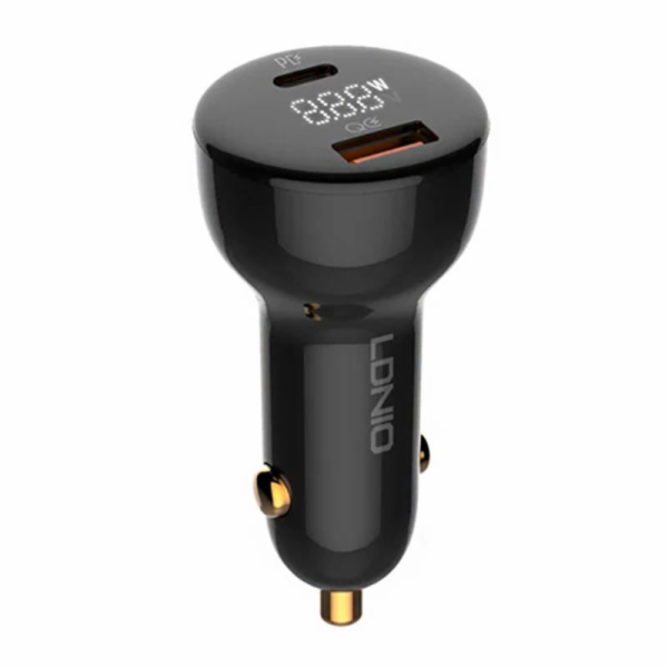LDNIO C101 Nabíječka do auta, USB + USB-C, 100W + kabel U...