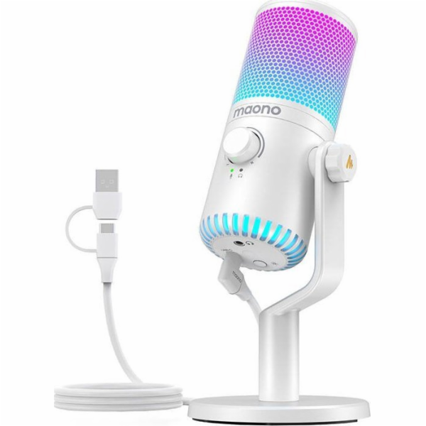 Herní mikrofon Maono DM30RGB (bílý)