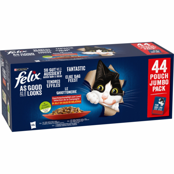 PURINA Felix Fantastic Mix in jelly - mokré krmivo pro ko...