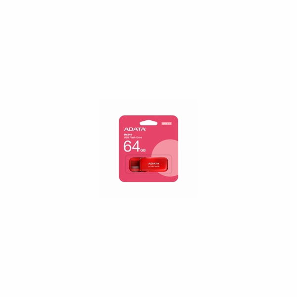 ADATA Flash Disk 64GB UV240, USB 2.0, červená