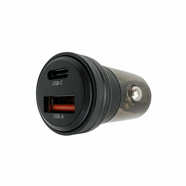 Solight fast charger do auta 30W USB-C + A