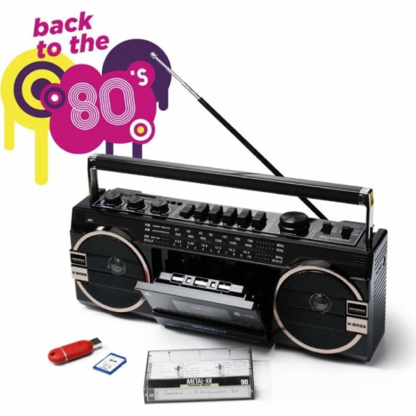 Ricatech PR1980 Ghettoblaster Retro radiomagnetofon
