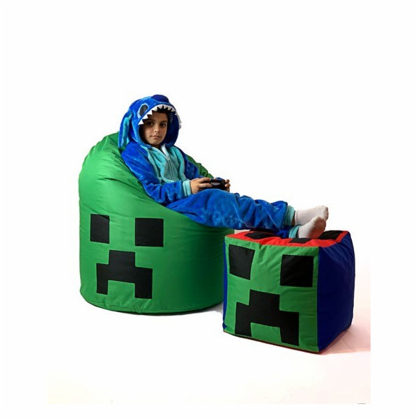 Sako taštička Minecraft zelená XXL 110 x 90 cm