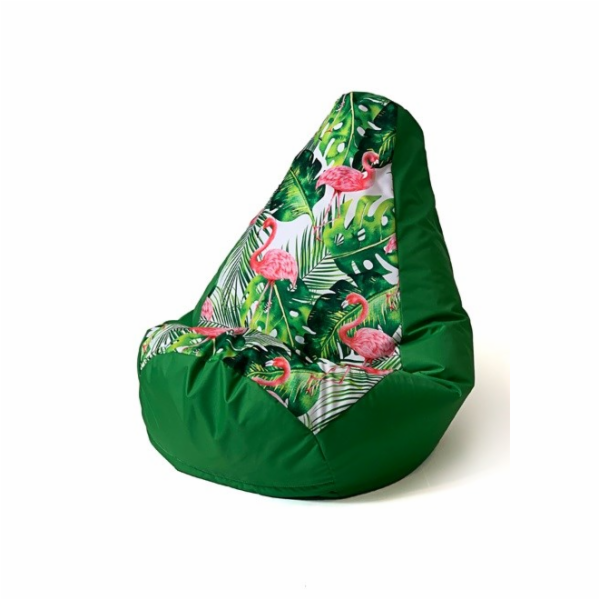 Sako taška pouffe hruška potisk zeleně planoucí XL 130 x ...