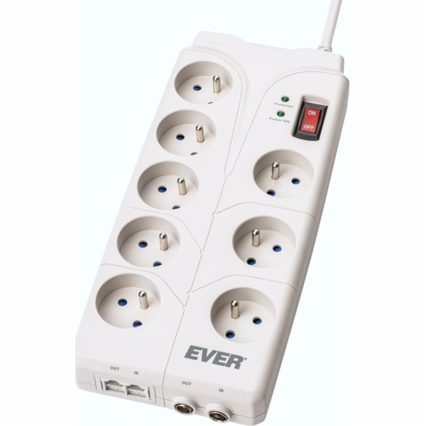 Ever Home prodlužovací kabel proti přepětí 8 zásuvek 2 m ...