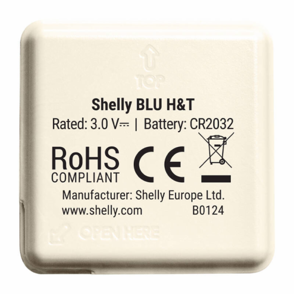 Shelly Blu H&T, tepelný detektor