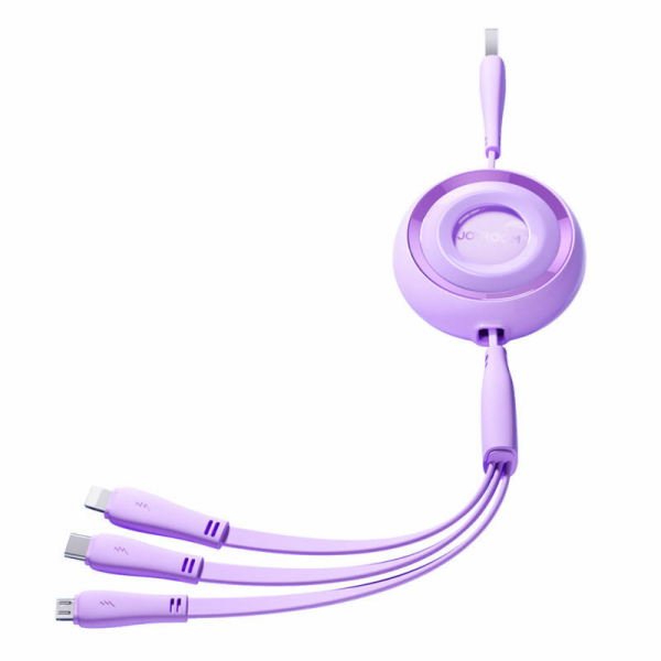 3v1 Joyroom Barevný kabel USB na USB-C/Lightning/Micro US...