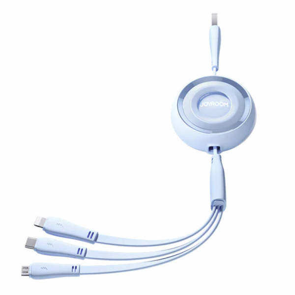3v1 Joyroom Barevný kabel USB na USB-C/Lightning/Micro US...