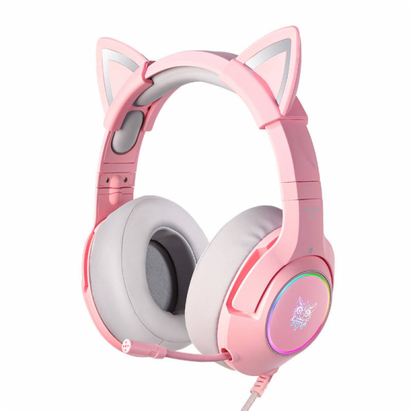 Onikuma K9 RGB herní sluchátka růžová