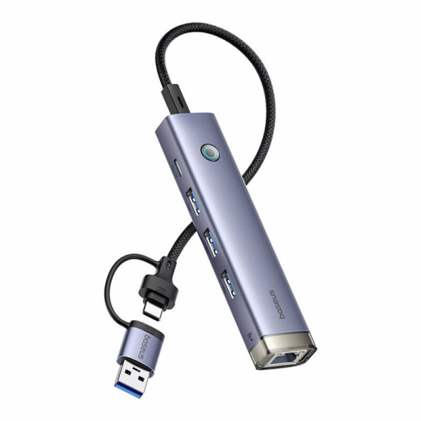 Rozbočovač 4v1 Baseus UltraJoy USB-A&USB-C na 3xUSB3.0+US...