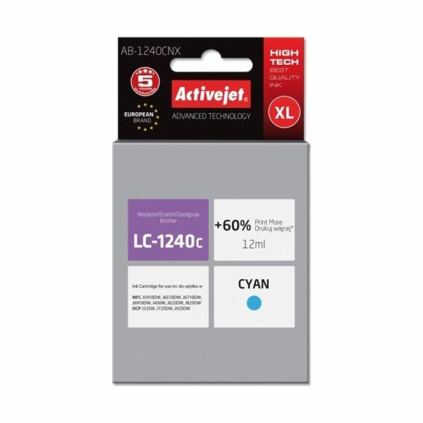 ActiveJet ink cartr. Brother LC-1240C - 12 ml - 100% NEW ...
