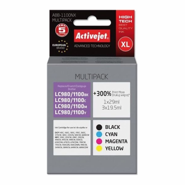 Activejet Ink ABB-1100NX (náhradní inkoust Brother LC1100...