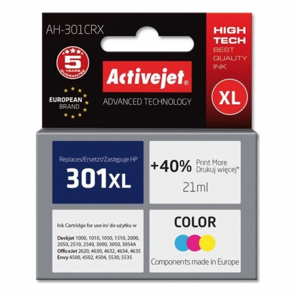 Activejet AH-301CRX Inkoust (náhrada za HP 301XL CH564EE;...