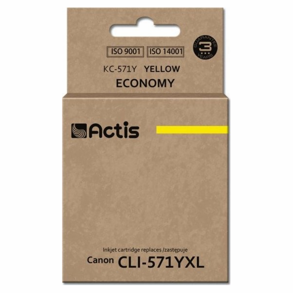Actis KC-571Y ink for Canon printer; Canon CLI-571Y repla...