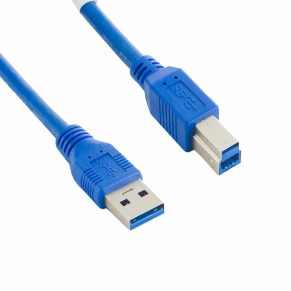 4World Kabel USB 3.0 AM-BM 3.0m| modrý