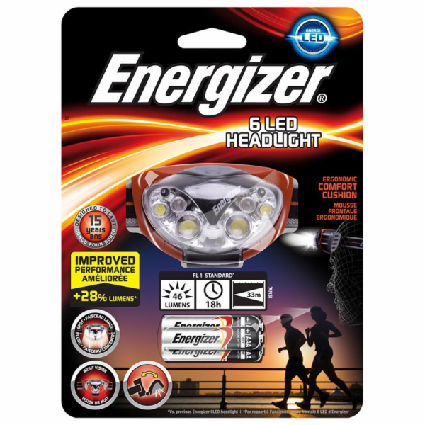 Čelová svítilna  (baterka) ENERGIZER, 6 LED světlometů + ...