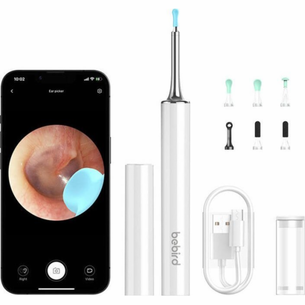 Otoskop na čištění uší Bebird T15 (bílý)