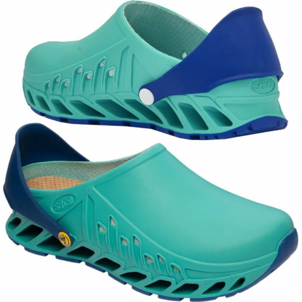 Scholl Evoflex  - unisex dřeváky zelené, velikost 46