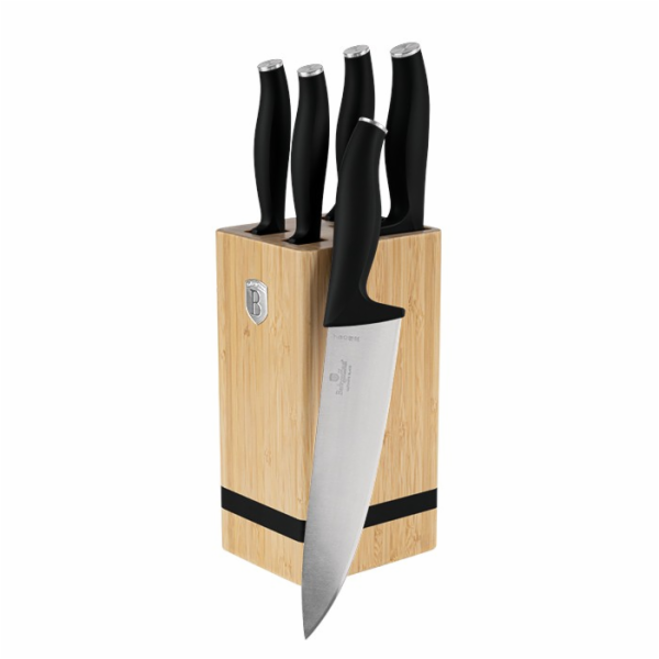 Sada nožů se stojanem BAMBOO 6 ks Matte Black Collection ...