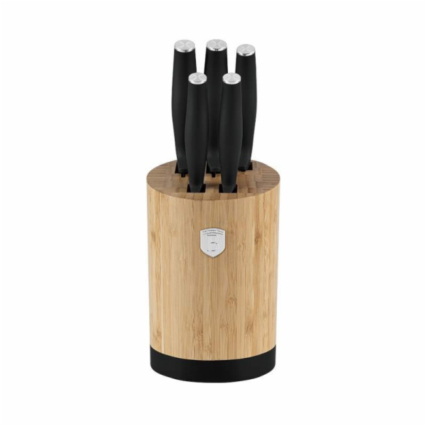 Sada nožů se stojanem BAMBOO 6 ks Matte Black Collection ...