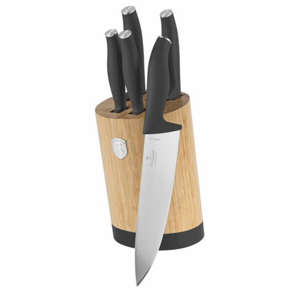 Sada nožů se stojanem BAMBOO 6 ks Antracit Collection BH-...