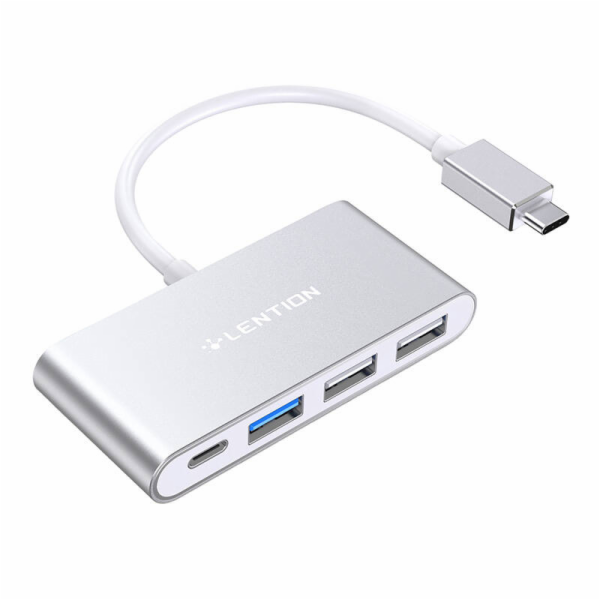 Rozbočovač Lention 4v1 USB-C na USB 3.0 + 2x USB 2.0 + US...