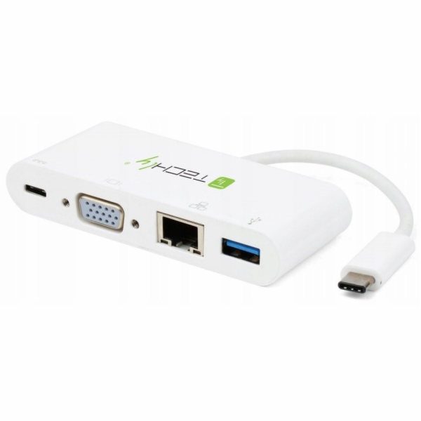 TECHLY 102093 USB-C 3.1 multiport adapter -> VGA/Gigabit ...