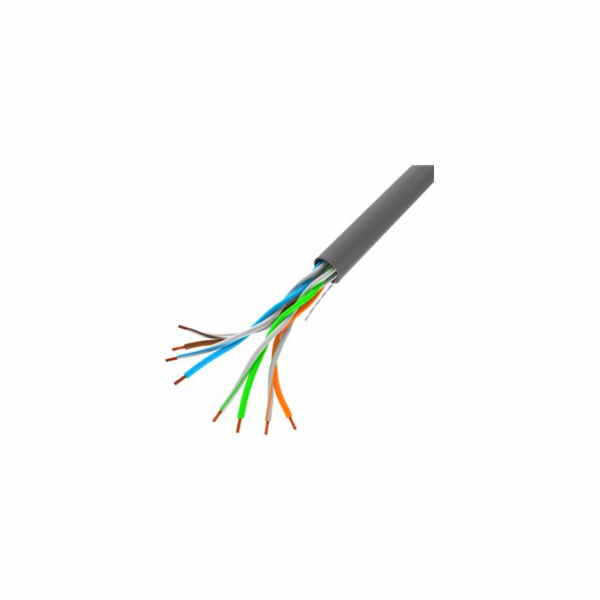 LANBERG LAN KABEL 100MB/S 305M PEVNÝ CCA ŠEDÝ 