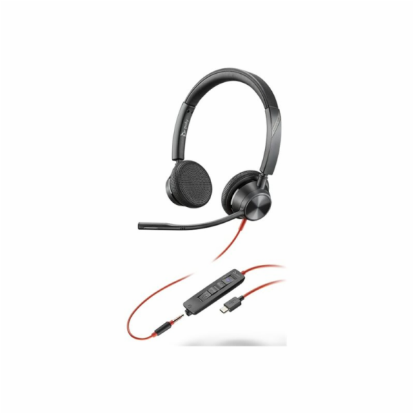 Stereo sluchátka HP Poly Blackwire 3325M USB-C + 3,5 mm j...