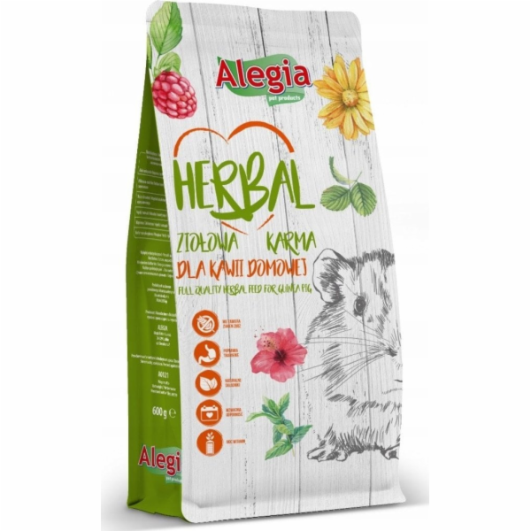ALEGIA Bylinné suché krmivo pro domácí morčata - 600g