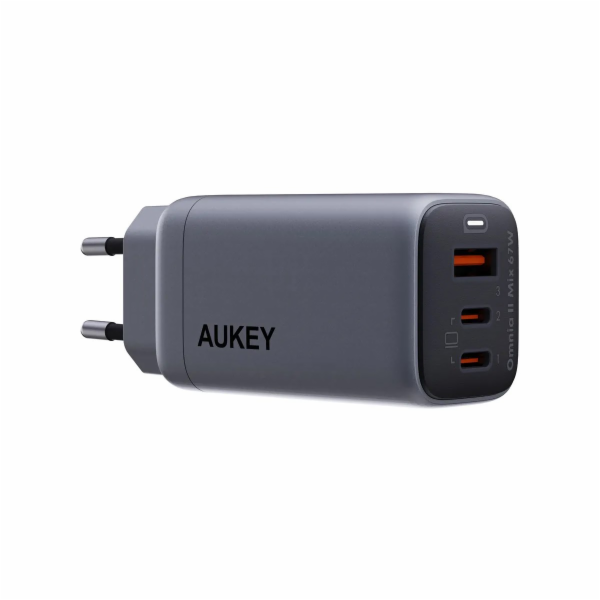 Nástěnná nabíječka Aukey PA-B6U, 1xUSB-A, 2xUSB-C, 67W (š...
