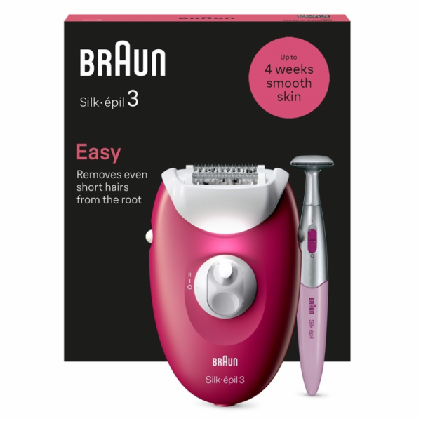 Epilátor Braun Silk•épil 3 SE3-202, bílá/růžová