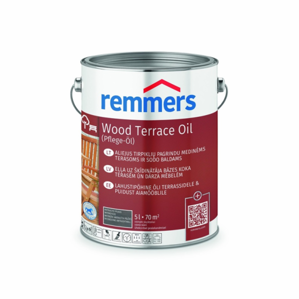 Olej Remmers Teras PFLEGE antracitové barvy, 5L