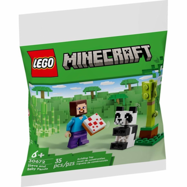 LEGO 30672 Minecraft Steve s Pandou, stavebnice